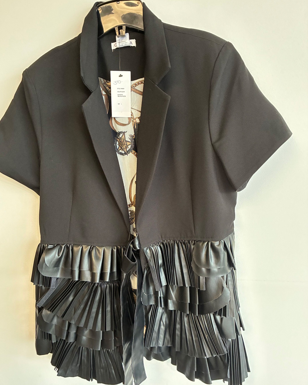 Jacket with pleather