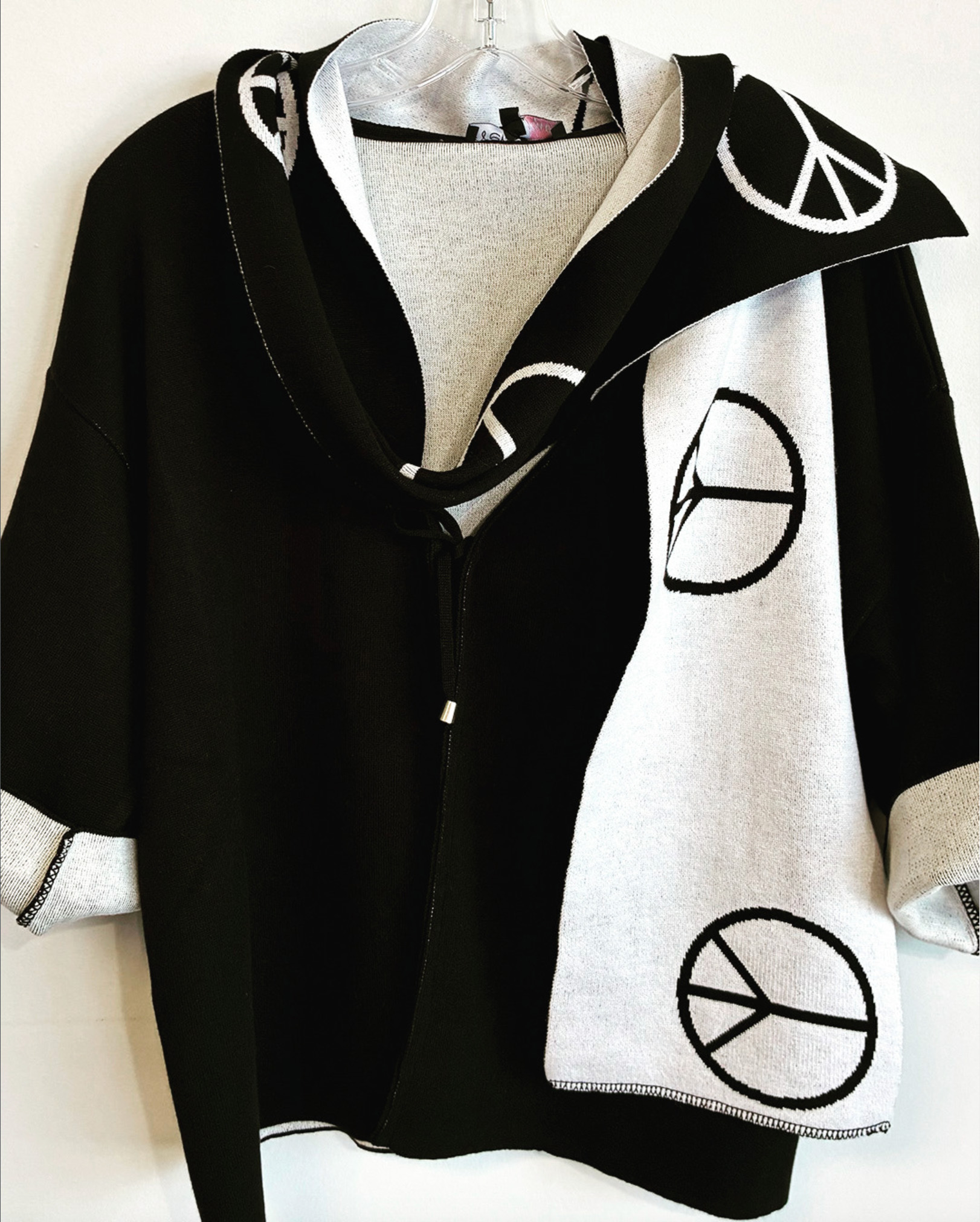 Sweater Jacket with Scarf